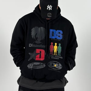 DS 디자스터 그래픽 기모 오버핏 후드티 빅사이즈 남자상의 큰옷 프린팅 따뜻한 도프룸