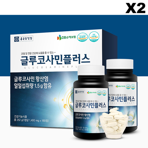 종근당건강 글루코사민 플러스 1400mg 90정, 4개