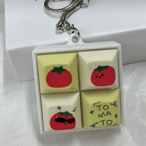 토마토 체리 키캡 키링 청축 키보드호환 가능