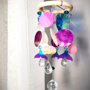 [행운의 고래꼬리] 컬러풀한 인테리어 자개 썬캐쳐 행운고래