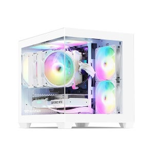 DARKFLASH DCM30 RGB 강화유리 화이트 (미니타워)