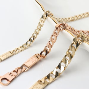 14K 금 체인 줄 남자 여자 커플 골드 팔찌 5종