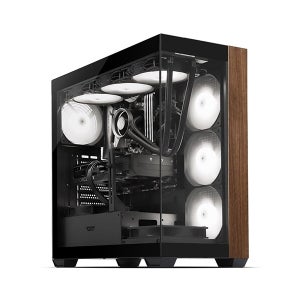 DARKFLASH DS900 ARGB 강화유리 WOOD 블랙 (미들타워)