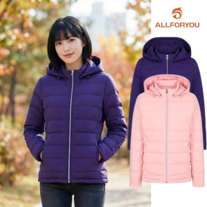 올포유 여성 봄 가을 간절기 꽃샘추위 무봉제 튜브 경량 덕다운 점퍼 이월상품 올리비아로렌