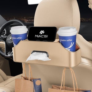 맥시 차량용 컵홀더 뒷좌석 헤드레스트 트레이 거치대 자동차 휴지 케이스