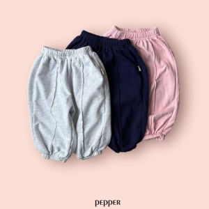 페퍼 26봄 젤리 핀턱 조거 팬츠 바지 유아 아동 XS-XL (백멜란지, 핑크, 퍼플)