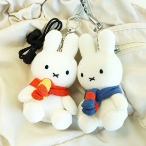 벨벳 미피 키링 인형 가방키링 열쇠고리 오렌지 스카프 블루 스카프 미니인형