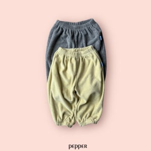 페퍼 26봄 테리 조거 팬츠 바지 유아 아동 XS-XL (멜란지그레이, 연노랑/ 세트 가능)