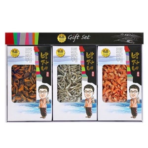VB 멸치선물세트 3종 건홍합 볶음멸치 두절새우