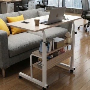 높이조절 선반형 책상 사이드 노트북 개인 테이블