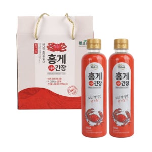 웰크리 홍게간장 500ml 2개입 만능 맛간장 답례품 선물세트 양조간장 미역국 어묵탕 소스