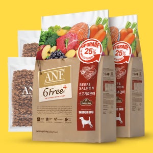[N포인트] ANF 강아지 사료 식스프리 플러스 독 소고기+연어, 5.6kg, 2개