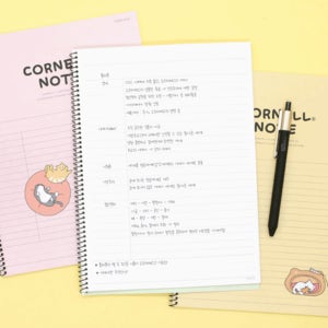 핑크풋 냥냥 코넬 원링노트 코넬식 필기 요약 오답 정리 공책 중등 고등 신학기 연습장