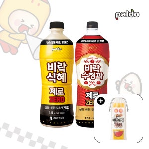 [알까기 세트 증정]팔도 비락식혜제로 1.5L 2개 + 비락수정과 제로 1.5L 2개