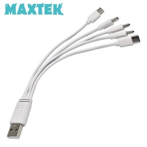 맥스텍 USB C타입 5in1 멀티 충전 케이블 충전전용 동시충전 20cm