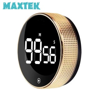 맥스텍 디지털 자석 타이머 주방 쿠킹 시계 스탑워치 골드