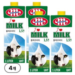 [믈레코비타] 아이러브밀크 1.5% 저지방 수입멸균우유 1L 4입