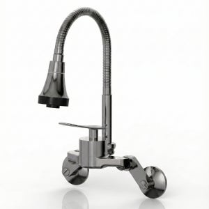 국내산 싱크대 주방 벽수전 고급형 코브라 수도꼭지 교체 벽붙이형