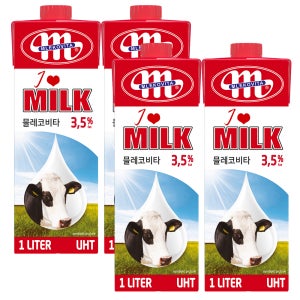 [믈레코비타] 아이러브밀크 3.5% 수입멸균우유 1000ml 4입