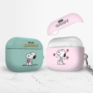 에어팟 프로3 케이스 스누피 데일리 키링 열쇠고리 하드케이스