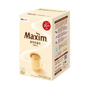 맥심 화이트골드 커피믹스 11.7gx160+20T 동서식품