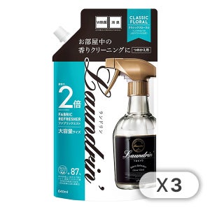란도린 패브릭 미스트 섬유탈취제 클래식 플로랄 리필, 640ml, 3개