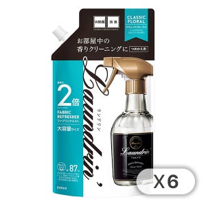 란도린 패브릭 미스트 섬유탈취제 클래식 플로랄 리필, 640ml, 6개
