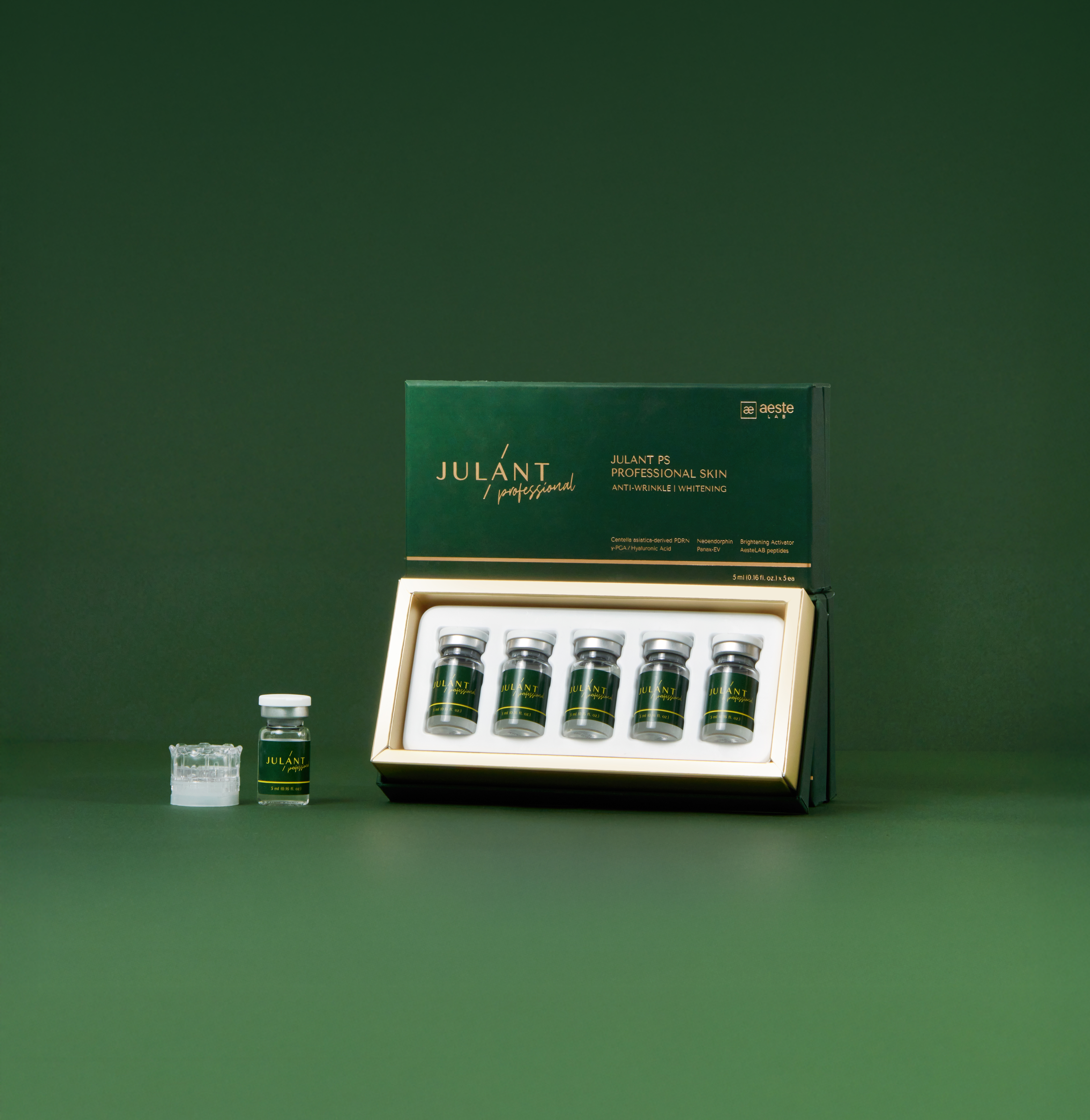 쥬란트프로페셔널PS 비건 PDRN 더마 홈케어 고농축 앰플5mlx5바이알 5ml, 5개