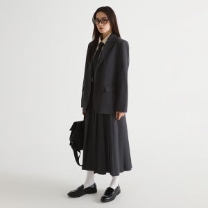 [N배송] 스파오 플리츠 롱 스커트 SPWHG23W12