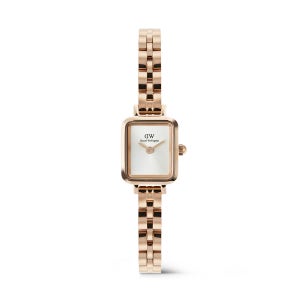 다니엘 웰링턴 QUADRO MINI ARCH 3-LINK 여성 로즈골드 사각 손목시계