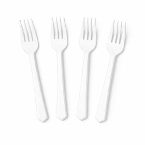 일회용 포크 샐러드 15.5cm 흰색 벌크포장 2000개입