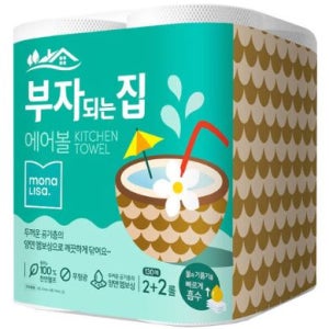 모나리자 부자되는집 에어볼 키친타월 520매, 1팩