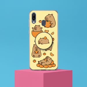 디자인 투명 젤리케이스 스마트톡 세트 바라바라 카피바라 귤귤바라, 갤럭시A40