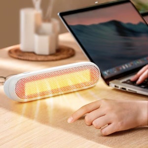 탁상 전기온풍기 절전형 미니 테이블 난방 300W 히터 0mAh