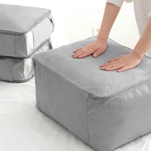 1+1 한평한뼘 이불 정리함 옷 보관 파우치 차콜 중형