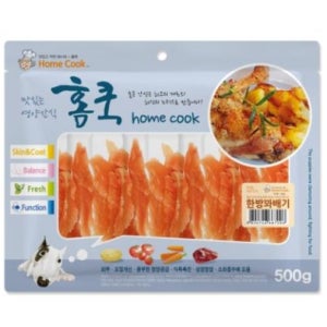 홈쿡 강아지 한방 꽈배기 간식 500g
