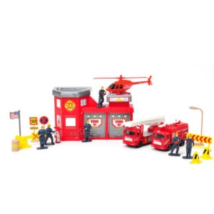 모터맥스 미니카 119 소방서 놀이세트 20P 어린이 자동차 장난감