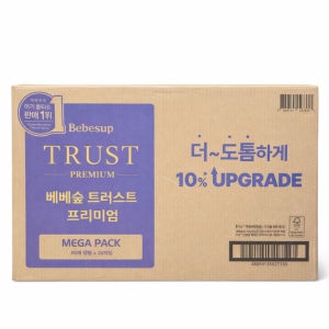 베베숲 물티슈 트러스트 프리미엄 80매20팩 도톰한 두꺼운 신생아 아기물티슈