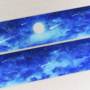 유성우 PET 풍경 다꾸 마테컷 소분 마스킹테이프 밤 하늘 배경 스티커 다꾸 스꾸