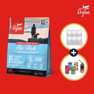 27년1월 [소분팩+배변봉투] 강아지 사료 오리젠 식스피쉬 독, 6kg, 1개