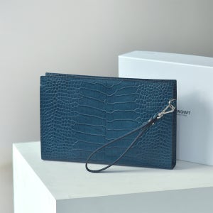 악어 블루 남자 클러치백 스퀘어즈 S 프리미엄 손가방