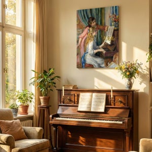 르누아르/ 피아노치는소녀 / 40.6 x 50.8 cm (사이즈 선택 가능)