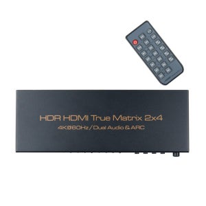 매트릭스스위치 2:4 HDMI2.0 선택기 모니터셀렉터 EDID 오디오추출기 CAS903