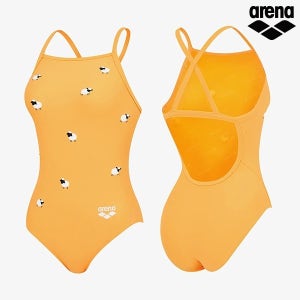 아레나 여성수영복 플러피프렌즈4 원피스 싱글크로스 스트랩백 A6SL1CO04ORG