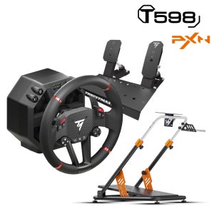 트러스트마스터 T598 다이렉트 드라이브 휠 + PXN A11 레이싱휠 거치대 접이식 스탠드