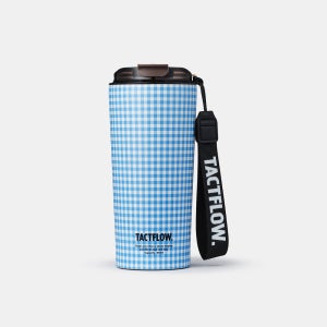 택플로우 세라믹 텀블러 650ml, 스카이블루체크