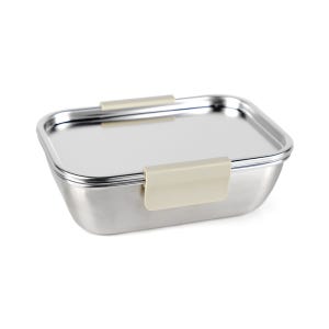 국산 올스텐 크림 스텐밀폐용기 1.2L, 1개