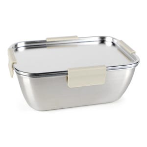 국산 올스텐 크림 스텐밀폐용기 2580ml, 1개