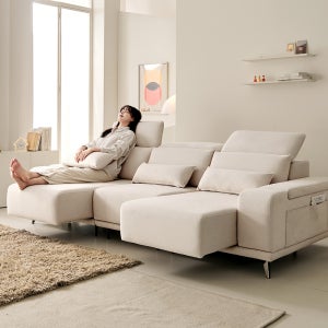 에르고 블리넌 패브릭 3세대 리클라이너 쇼파 슬라이드 무빙 모션 소파 4인용