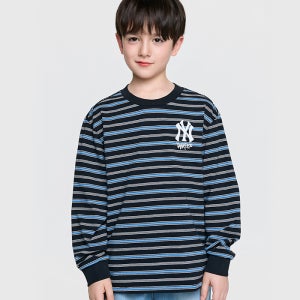 [MLB 키즈] 스트릿 베이직 스트라이프 긴팔 티셔츠 NY (Black) 7ATSB0161